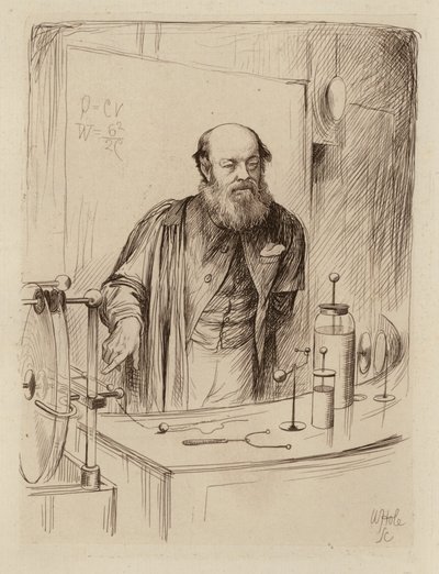 Peter Guthrie Tait, profesor filozofii naturalnej (rycina) autorstwa William Brassey (after) Hole