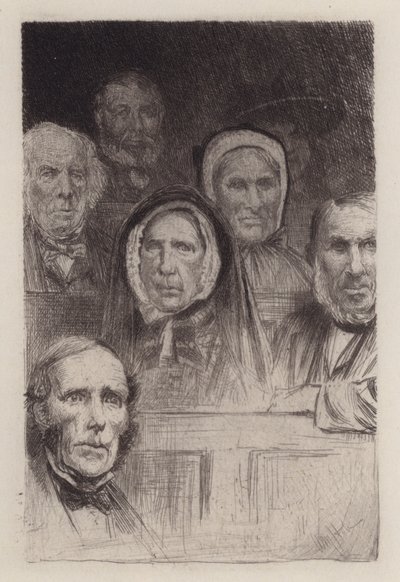 Sermon Tasters (engraving) autorstwa William Brassey (after) Hole