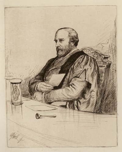 Thomas Grainger Stewart, profesor fizyki (rycina) autorstwa William Brassey (after) Hole