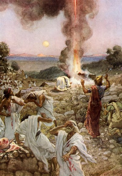 Ofiara Eliasza na Górze Karmel - Biblia autorstwa William Brassey Hole
