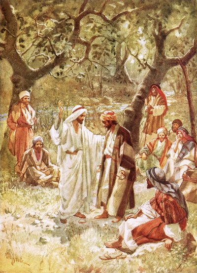 Jezus pytał swoich uczniów, kim jest według ludu… autorstwa William Brassey Hole