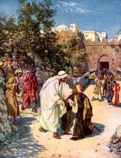 Jezus oczyszcza trędowatego - Biblia autorstwa William Brassey Hole
