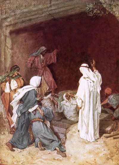 Jezus wskrzesza Łazarza z martwych autorstwa William Brassey Hole