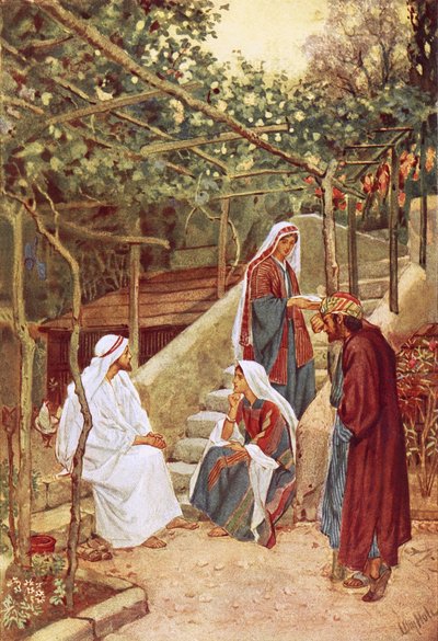Jezus odpoczywa w Betanii w domu swoich przyjaciół autorstwa William Brassey Hole