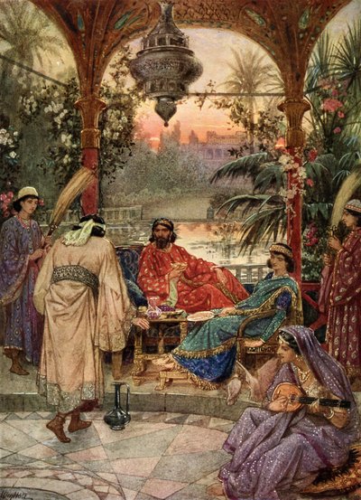 Nehemiasz błaga Artakserksesa - Biblia autorstwa William Brassey Hole