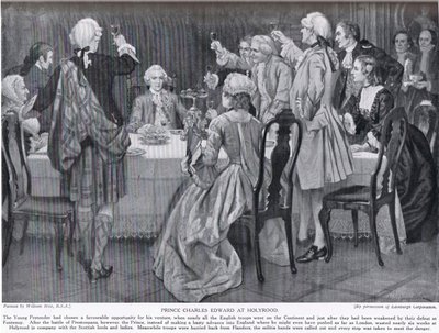 Książę Karol Edward w Holyrood, ilustracja z „Hutchinson