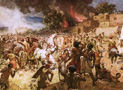 Śmierć króla Jozjasza w Megiddo autorstwa William Brassey Hole