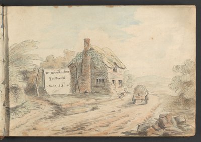 Paisagem com Hamlet e Cartpolish autorstwa William Brockedon