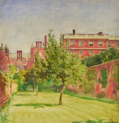 Hampton Court z prywatnego ogrodu autorstwa William Bruce Ellis Ranken