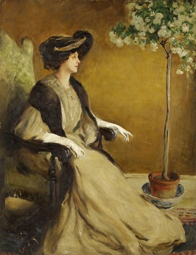Portret pani Patrick Campbell (olej na płótnie) autorstwa William Bruce Ellis Ranken