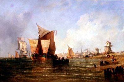 Wysyłka na Dort, Holandia autorstwa William Calcott Knell