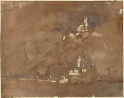 Kaub, Gutenfels, Palatynat autorstwa William Callow