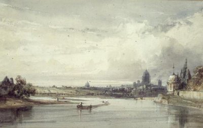 Odległy widok na Paryż autorstwa William Callow