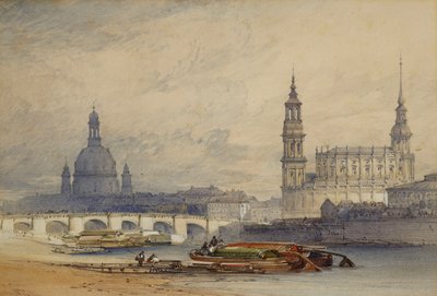 Drezno znad Łaby, 1853 autorstwa William Callow