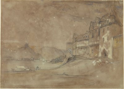 Zamek Marksburg, Rhens autorstwa William Callow