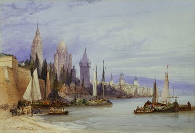 Mayence, nad Renem, 1895 autorstwa William Callow
