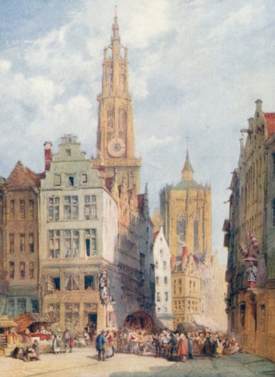 Katedra, Antwerpia autorstwa William Callow