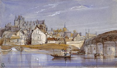 Zamek w Amboise, nad Loarą autorstwa William Callow