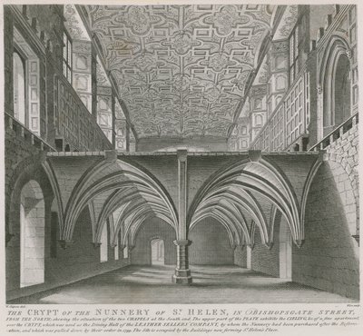 Krypta klasztoru św. Heleny przy Bishopsgate Street, Londyn autorstwa William Capon