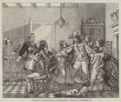 Karol II w Holandii, przed Restauracją autorstwa William Carpenter