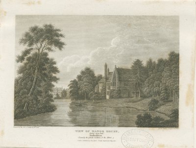 Burton-upon-Trent - Manor House: grawerowanie, bd [c 1812] (druk) autorstwa William Carter