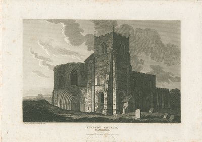 Tutbury Priory Church: grawerowanie, nd [c 1812] (druk) autorstwa William Carter