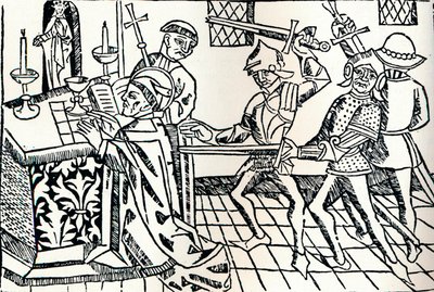 Męczeństwo św. Tomasza z Canterbury, ok. 1484 autorstwa William Caxton