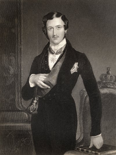 Albert Prince Consort z Wielkiej Brytanii, grawerowane przez W. Holla, z „The National Portrait Gallery, Volume IV”, wydanej ok. 1820 r. autorstwa William Charles Ross