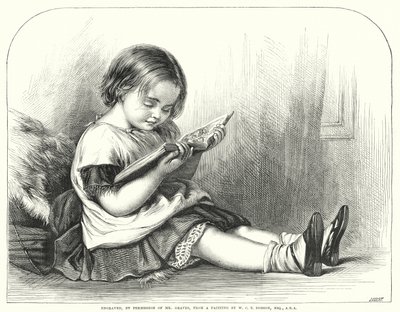 Czytanie (grawerowanie) autorstwa William Charles Thomas (after) Dobson