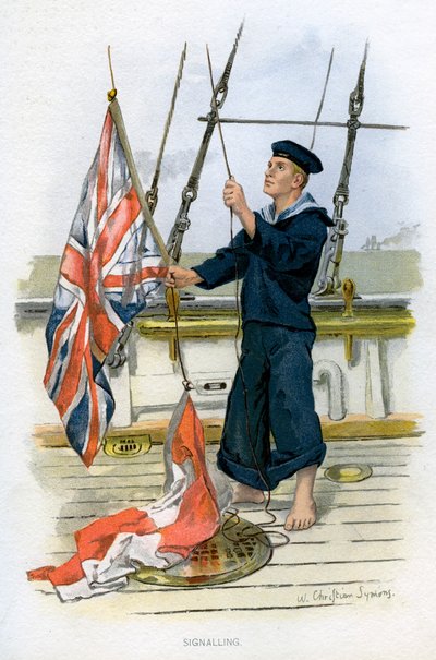 Sygnalizacja marynarska Royal Navy, c1890-c1893 autorstwa William Christian Symons