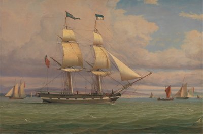 Angielski bryg „Norval” przed wiatrem autorstwa William Clark