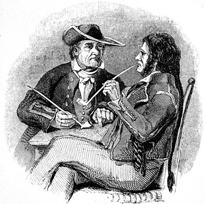Stare sole (żeglarze, marynarze), cieszące się fajką tytoniu autorstwa William Clarkson (manner of) Stanfield