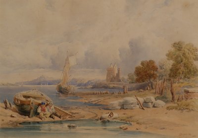 Zamek Barnbougle w pobliżu Crammond na Forth autorstwa Clarkson Frederick Stanfield