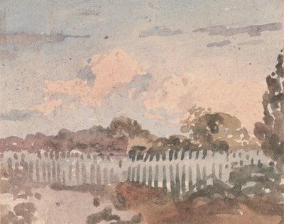 Krajobraz z ogrodzeniem autorstwa William Collins