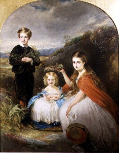 Portret dzieci z Middleton: Jessie Caroline (Colla) (ur.1851), Alfred Harold (ur.1857) i Alice Edith (ur.1861) 1864 autorstwa William Crawford