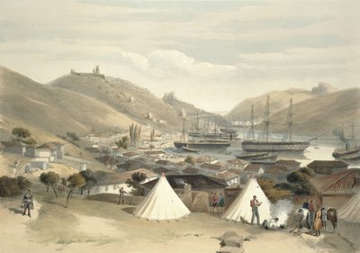 Bałakława, patrząc w stronę morza, zdjęcie z "Miejsca wojny na wschodzie", 1856 r. autorstwa William Crimea Simpson