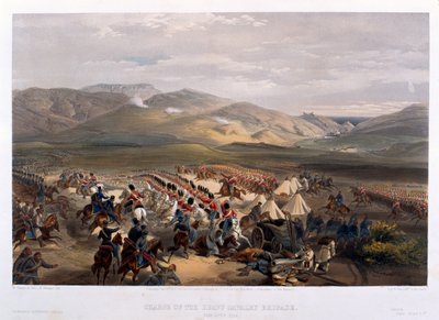 Szarża ciężkiej brygady w bitwie pod kominiarką, 1854 autorstwa William Crimea Simpson