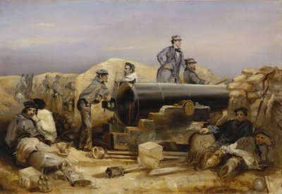 Wojna krymska (1853-1856): Bateria artyleryjska "Diament" podczas oblężenia Sewastopola, 15 grudnia autorstwa William 