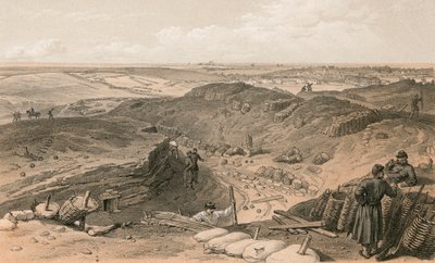 Rów Malakoff, Battery Gervais i tyły Redan autorstwa William Crimea Simpson
