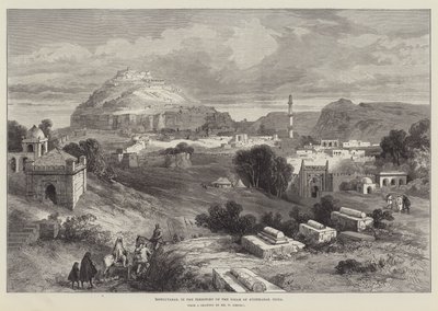 Dowlutabad, na terytorium Nizamu Hyderabad, Indie autorstwa William Crimea Simpson