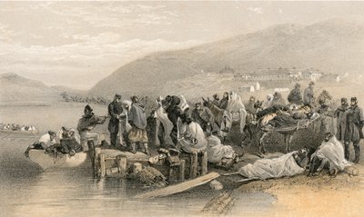 Zaokrętowanie chorych w Balaklava autorstwa William Crimea Simpson