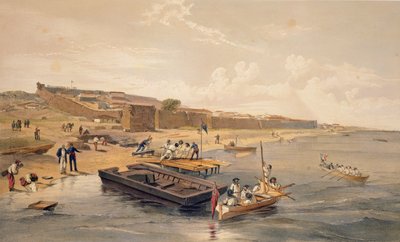 Twierdza Yenikale, tablica z „Siedziba wojny na wschodzie”, wyd. autor: Paul und Dominic Colnaghi und Co., 1856 autorstwa William Crimea Simpson
