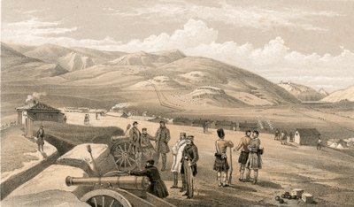 Highland Brigade Camp, patrząc na południe? autorstwa William Crimea Simpson