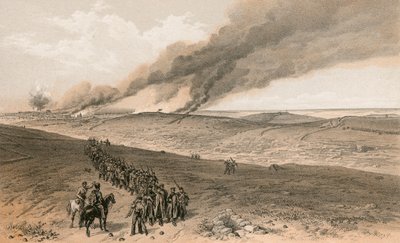 Redan i zaawansowane okopy brytyjskiego ataku prawicy autorstwa William Crimea Simpson