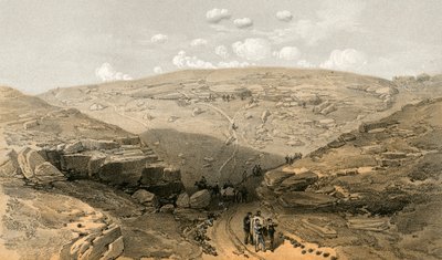 Dolina Cienia Śmierci, jaskinie w Drodze Woronzoffa za 21 Baterią Dział. autorstwa William Crimea Simpson