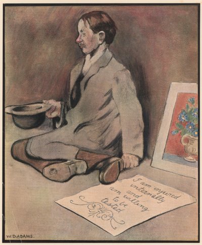 The Pavement Artist, „Miedź na kolorowe kredy” (kolor lito) autorstwa William Dacres Adams