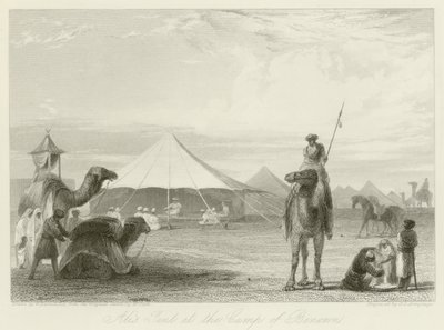 Namiot Ali w obozie Benonn autorstwa William Daniell