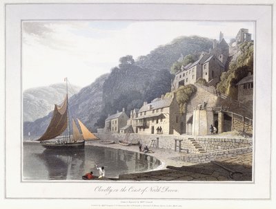 Clovelly, na wybrzeżu North Devon autorstwa William Daniell