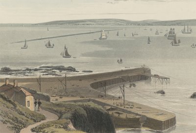 Nabrzeże przy Straddon Point niedaleko Plymouth autorstwa William Daniell