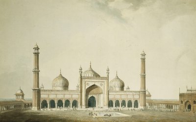 Jama Masjid, Delhi, autorstwa William Daniell
